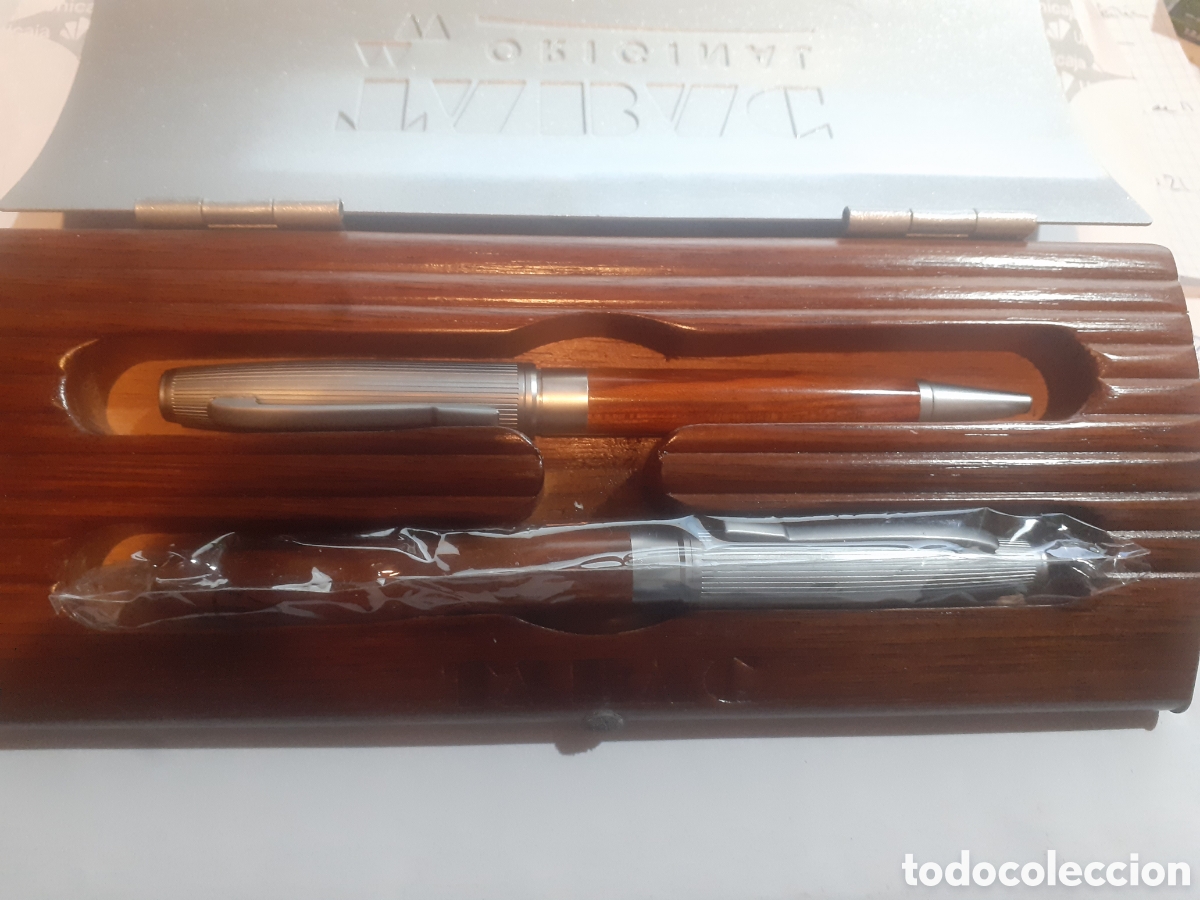 Estilogr&aacute;ficas antiguas, bol&iacute;grafos y plumas: ESTILOGRAFICA Y BOLIGRAFO TABAC METALICO Y MADERA. EN SU CAJA. A ESTRENAR