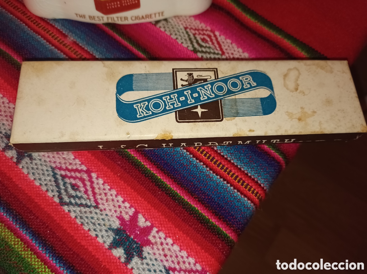 Estilogr&aacute;ficas antiguas, bol&iacute;grafos y plumas: Caja con 7 l&aacute;pices Koh-I-Noor
