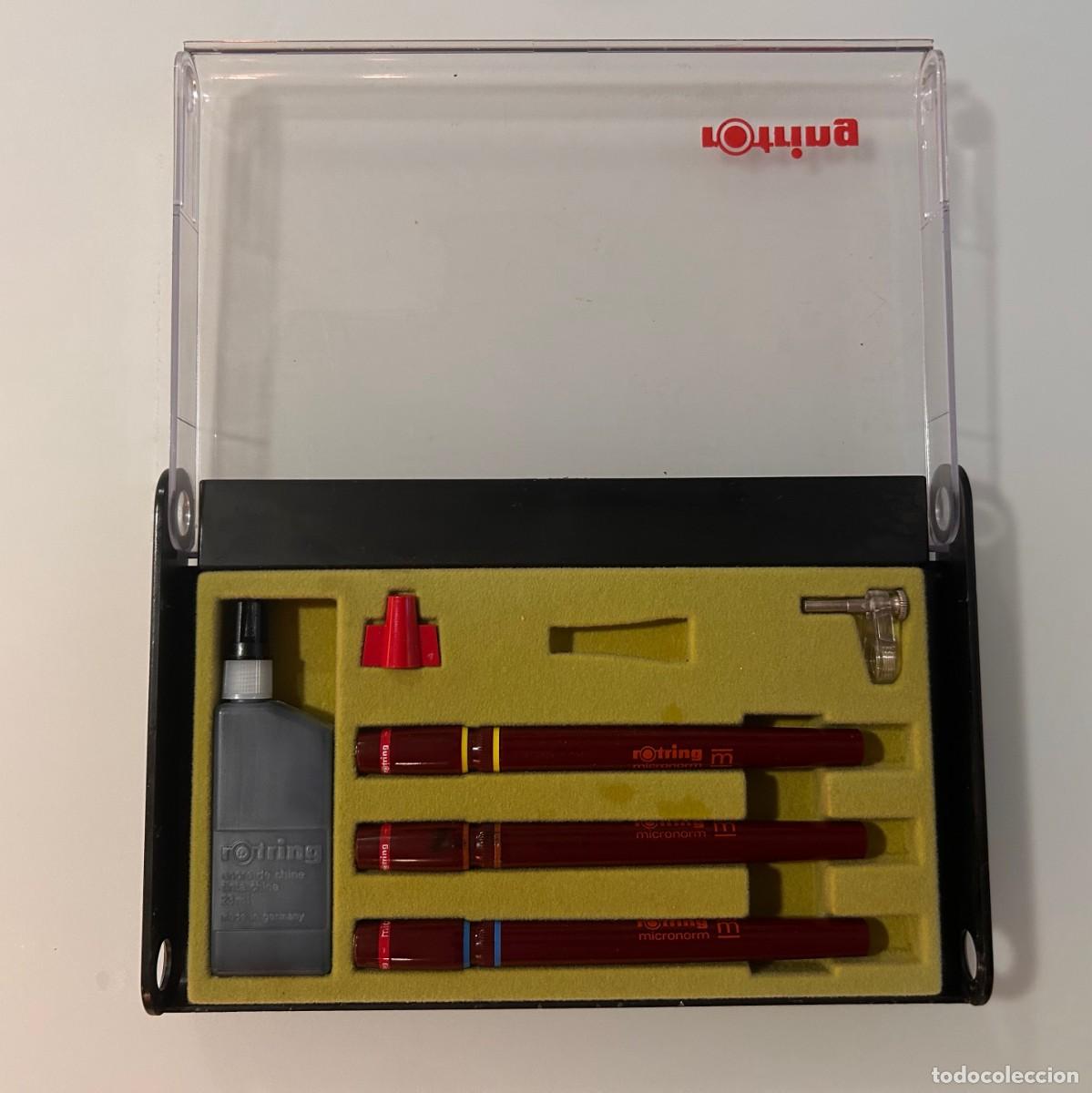 Estilogr&aacute;ficas antiguas, bol&iacute;grafos y plumas: Estuche Rotring Micronorm