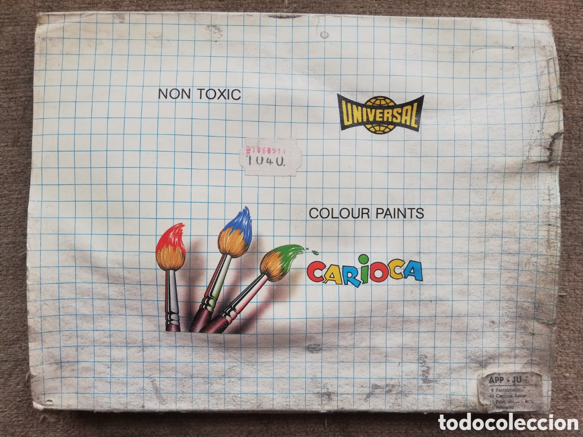 Estilogr&aacute;ficas antiguas, bol&iacute;grafos y plumas: Caja de colores. Rotuladores y acuarelas Carioca. Tama&ntilde;o grande