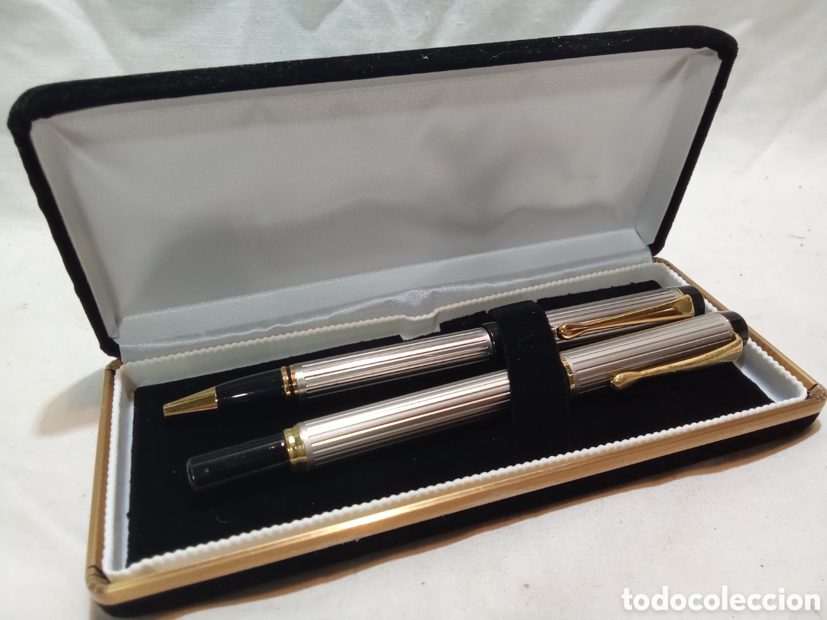Estilogr&aacute;ficas antiguas, bol&iacute;grafos y plumas: CONJUNTO DE BOLIGRAFO Y PLUMA ALEMANA