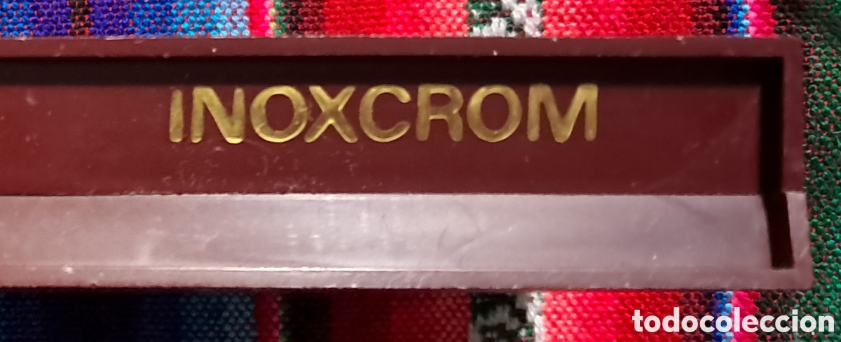 Estilogr&aacute;ficas antiguas, bol&iacute;grafos y plumas: Inoxcrom. Caja estuche vacio para dos piezas a&ntilde;os 80