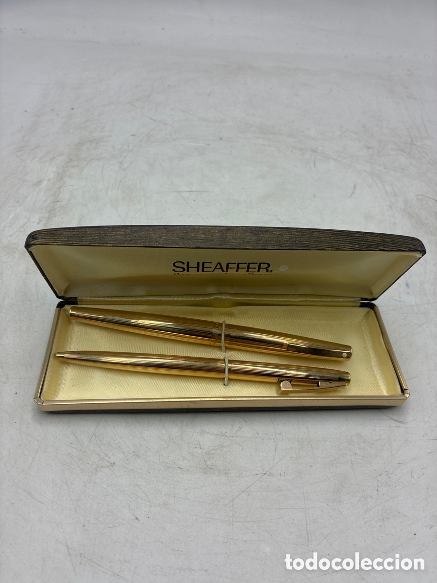 Estilogr&aacute;ficas antiguas, bol&iacute;grafos y plumas: Juego pluma y bol&iacute;grafo SHEAFFER.