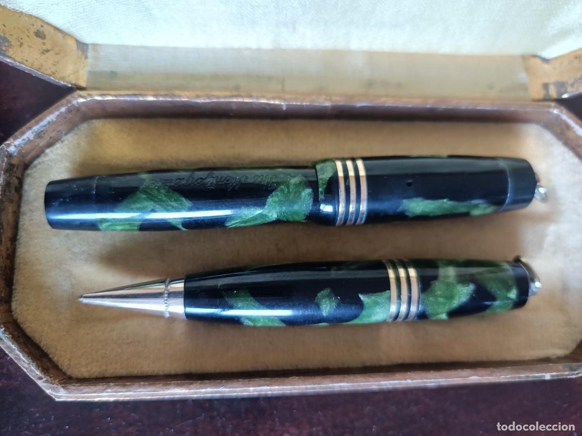Estilogr&aacute;ficas antiguas, bol&iacute;grafos y plumas: Set Montjoy&rsquo;s Pen vintage &ndash; Pluma + Portaminas