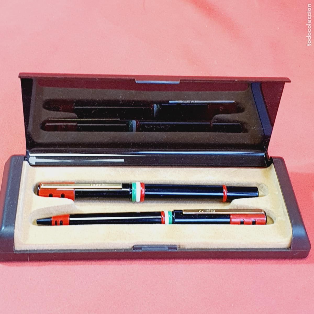 Estilogr&aacute;ficas antiguas, bol&iacute;grafos y plumas: JUEGO-AURORA-AURETA-BAMDERA ITALIANA-PLUMA+BOL&Iacute;GRAFO-NUEVO-VER FOTOGRAF&Iacute;AS-COLECCIONISTAS