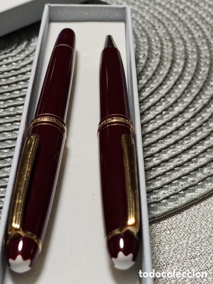 Stylos-plume Anciens, stylos-bille et becs de plume: Juego de bol&iacute;grafo y rollerball Montblanc
