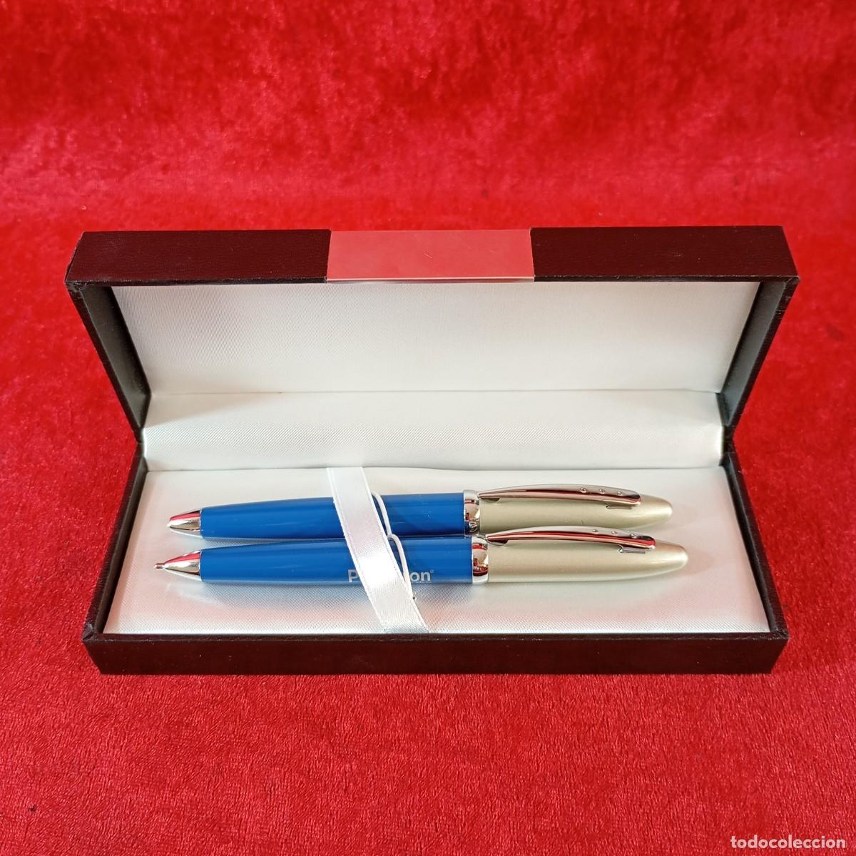 Estilogr&aacute;ficas antiguas, bol&iacute;grafos y plumas: SET DE BOL&Iacute;GRAFO Y PORTAMINAS VINTAGE - MARCA SCHERING PLOUGH - CON SU ESTUCHE - 13,5 CM