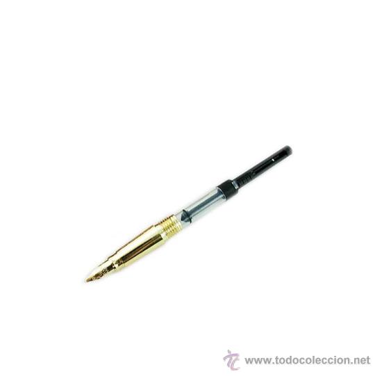 Plumas estilogr&aacute;ficas antiguas: PLUMA de esmalte alveolado  cloisonn&eacute; PLUM&Iacute;N ORO - Foto 2