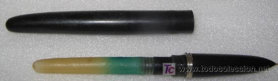 Plumas estilogr&aacute;ficas antiguas: PLUMA SIN MARCA VISIBLE EN MAL ESTADO - Foto 2