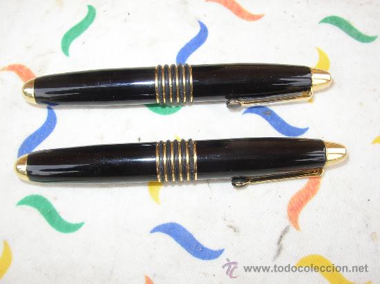Plumas estilogr&aacute;ficas antiguas: JUEGO DE PLUMA Y BOLIGRAFO. - Foto 1