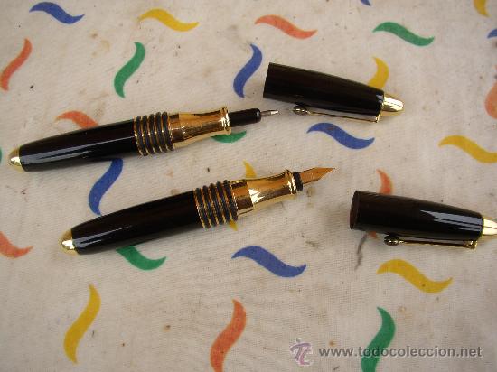 Plumas estilogr&aacute;ficas antiguas: JUEGO DE PLUMA Y BOLIGRAFO. - Foto 2