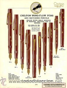 Plumas estilogr&aacute;ficas antiguas: ESTILOGR&Aacute;FICA CHILTON. CAT&Aacute;LOGO 1937 - Foto 3