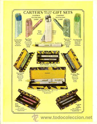 Plumas estilogr&aacute;ficas antiguas: ESTILOGR&Aacute;FICA CARTER. CAT&Aacute;LOGO 1929 - Foto 6