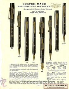 Plumas estilogr&aacute;ficas antiguas: ESTILOGR&Aacute;FICA CHILTON. CAT&Aacute;LOGO 1937 - Foto 2