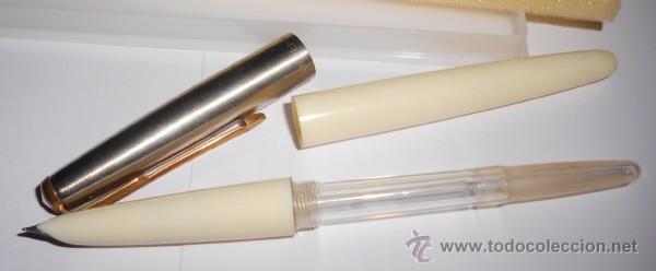 Plumas estilogr&aacute;ficas antiguas: PLUMA SOFFER 23 CON CUERPO BLANCO - Foto 3