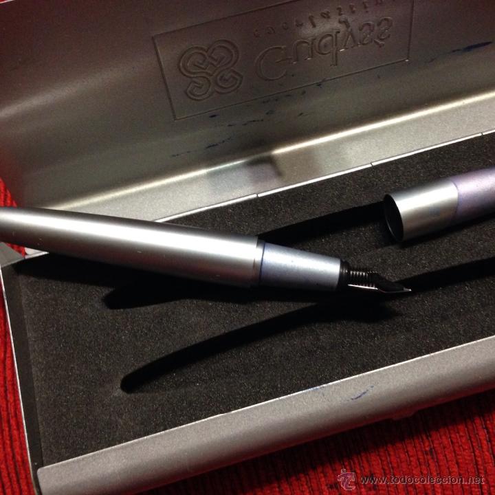 Plumas estilogr&aacute;ficas antiguas: Pluma estilografica gudyss con estuche - Foto 3