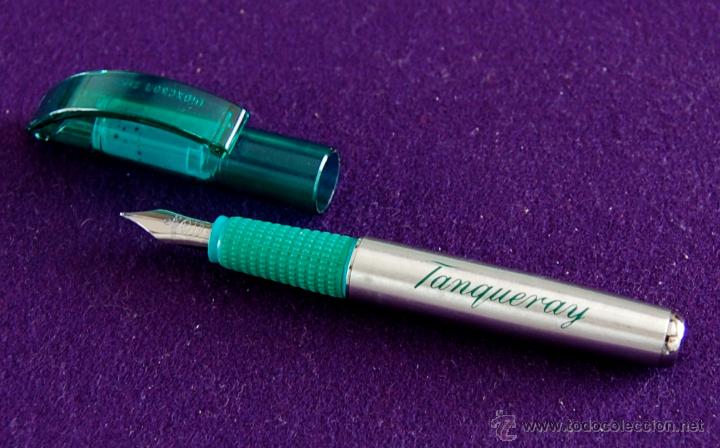 Plumas estilogr&aacute;ficas antiguas: PLUMA ESTILOGRAFICA INOXCROM. TANQUERAY. IRIDIUM. - Foto 1