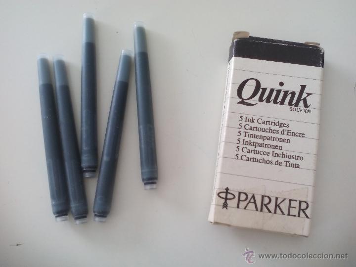 Parker Quink recambios para plumas estilográficas tinta azul tinta negra caja de 5 paquete de 10 cartuchos largos recambios para plumas estilográficas cartuchos largos 