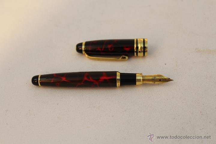 Plumas estilogr&aacute;ficas antiguas: pluma simil de carey con plumilla B RIDIUM POINT - Foto 4