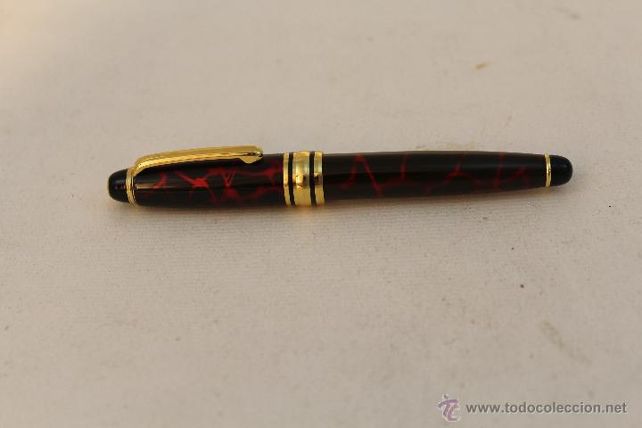 Plumas estilogr&aacute;ficas antiguas: pluma simil de carey con plumilla B RIDIUM POINT - Foto 5
