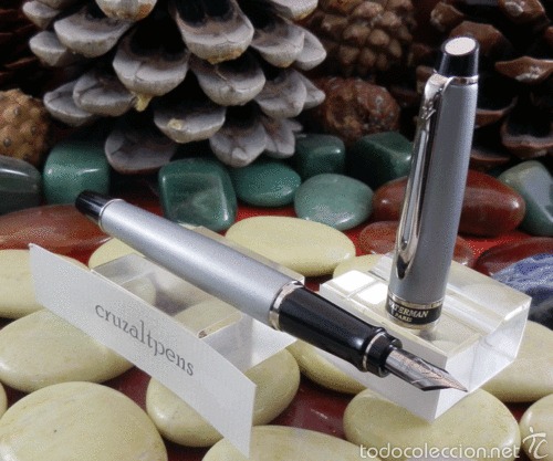 Plumas estilogr&aacute;ficas antiguas: PLUMA &ldquo;WATERMAN&rdquo; EXPERT GRIS - Foto 1
