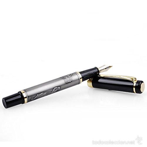 Plumas estilogr&aacute;ficas antiguas: Special Black & Copper Barrel 22KGP - Foto 4
