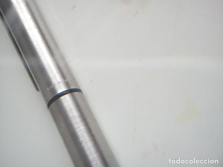 Plumas estilogr&aacute;ficas antiguas: EXPLENDIDA PLUMA MARCA PARKER HECHA EN INOIX - Foto 4