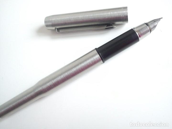 Plumas estilogr&aacute;ficas antiguas: EXPLENDIDA PLUMA MARCA PARKER HECHA EN INOIX - Foto 6
