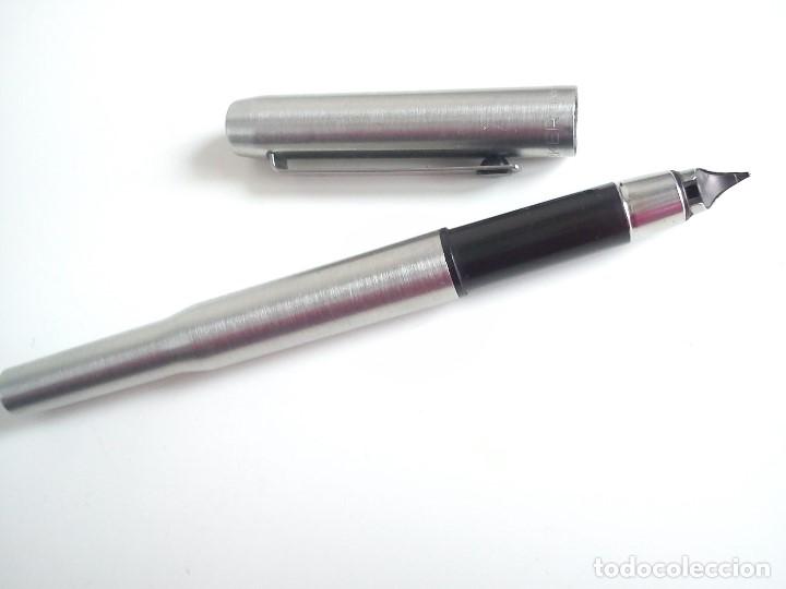 Plumas estilogr&aacute;ficas antiguas: EXPLENDIDA PLUMA MARCA PARKER HECHA EN INOIX - Foto 7