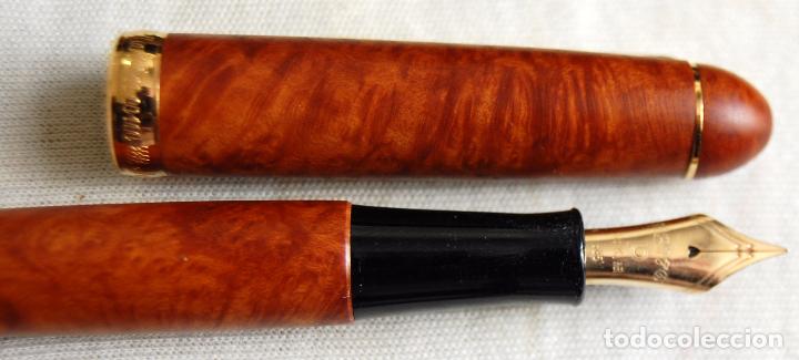 Plumas estilogr&aacute;ficas antiguas: Platinum 3776 en madera de cedro - Foto 2