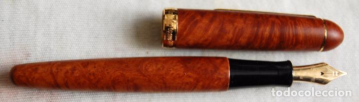 Plumas estilogr&aacute;ficas antiguas: Platinum 3776 en madera de cedro - Foto 4