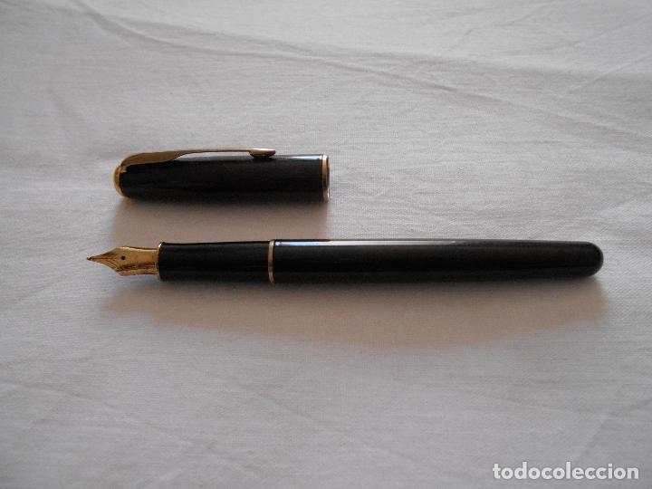 Plumas estilogr&aacute;ficas antiguas: PLUMA PARKER SONNET// MARRON Y NEGRA - Foto 2