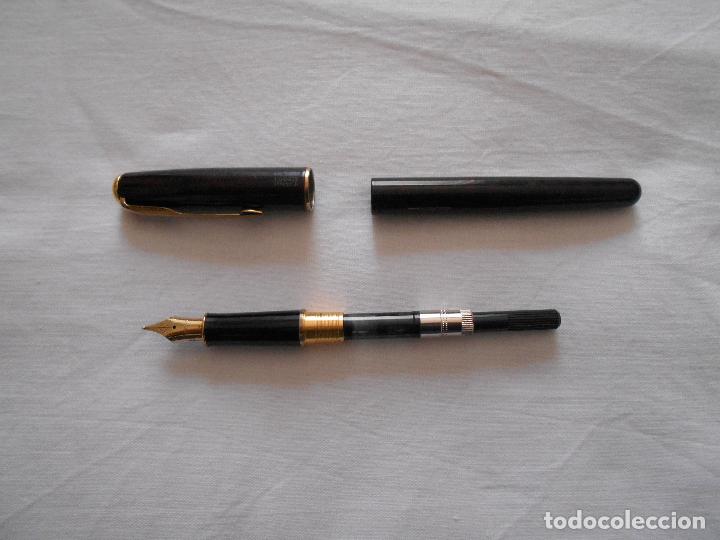 Plumas estilogr&aacute;ficas antiguas: PLUMA PARKER SONNET// MARRON Y NEGRA - Foto 3