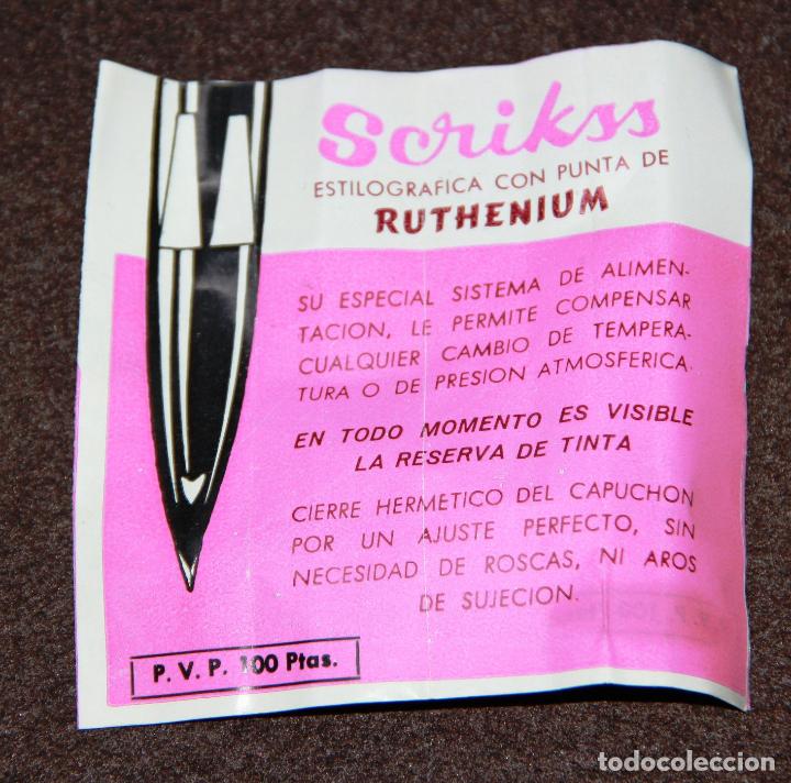 Plumas estilogr&aacute;ficas antiguas: PLUMA ESTILOGRAFICA SCRIKSS NUEVA - Foto 5