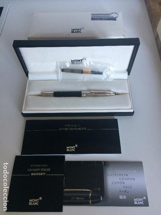 Plumas estilogr&aacute;ficas antiguas: Estilografica Montblanc oro blanco - Foto 1