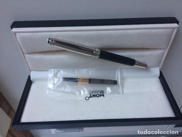 Plumas estilogr&aacute;ficas antiguas: Estilografica Montblanc oro blanco - Foto 2
