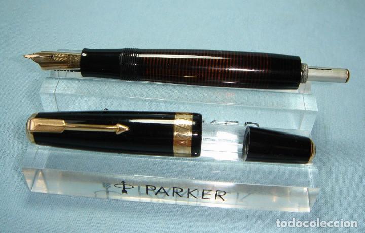 Plumas estilogr&aacute;ficas antiguas: Antigua Parker Vacumatic M&aacute;xima. Funcionando - Foto 3