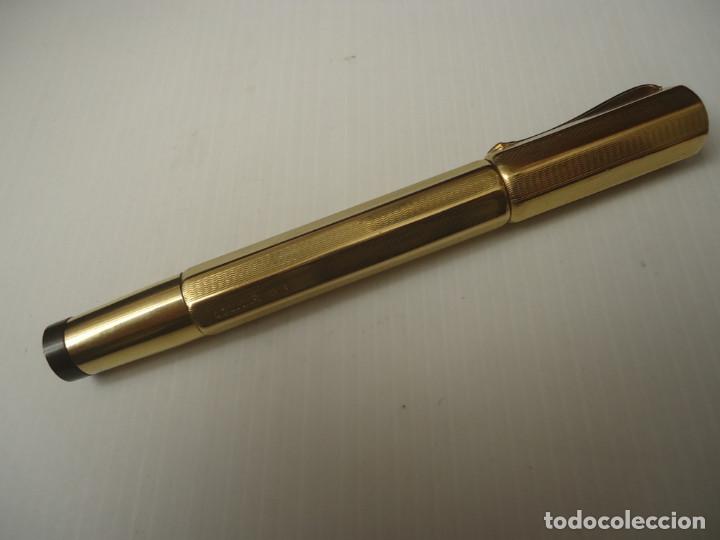 Plumas estilogr&aacute;ficas antiguas: Colmar 18kr Ideal retractil - Foto 2