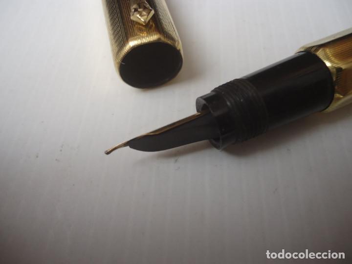 Plumas estilogr&aacute;ficas antiguas: Colmar 18kr Ideal retractil - Foto 6