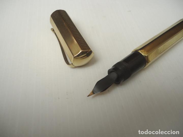 Plumas estilogr&aacute;ficas antiguas: Colmar 18kr Ideal retractil - Foto 7