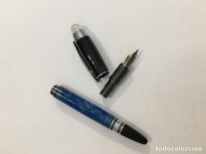 Plumas estilogr&aacute;ficas antiguas: PLUMA EMONTBLANCE LAPISAZULI MARMOLADA - Foto 7