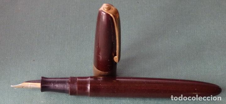 Plumas estilogr&aacute;ficas antiguas: PLUMA ESTILOGRAFICA SIN MARCA CON PLUMIN WING-FLOW 2 U.S.A. - Foto 5
