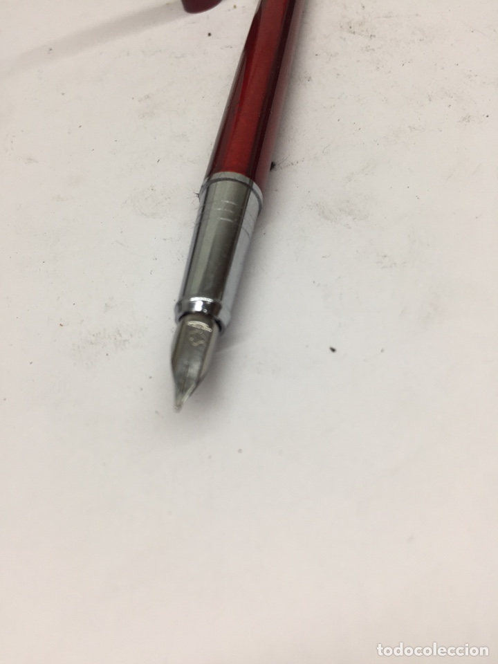 Plumas estilogr&aacute;ficas antiguas: Pluma lacado rojo marca stypen - Foto 4