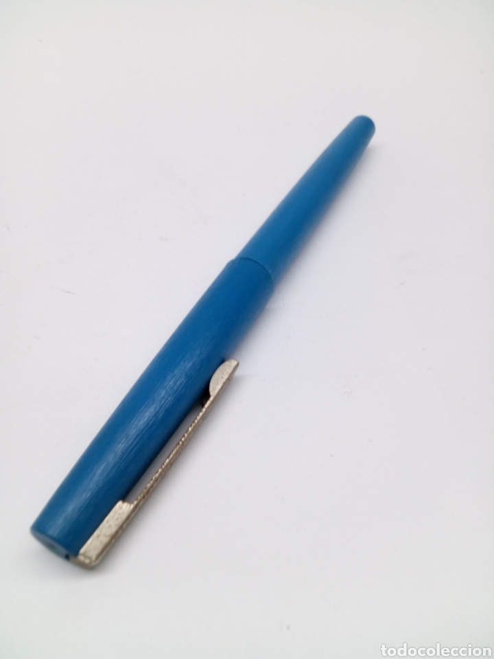 Plumas estilogr&aacute;ficas antiguas: Pluma lacado azul - Foto 1