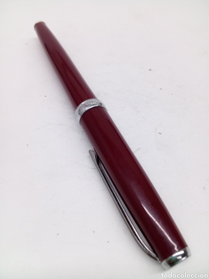 Plumas estilogr&aacute;ficas antiguas: Pluma lacado rojo gran calidad - Foto 3