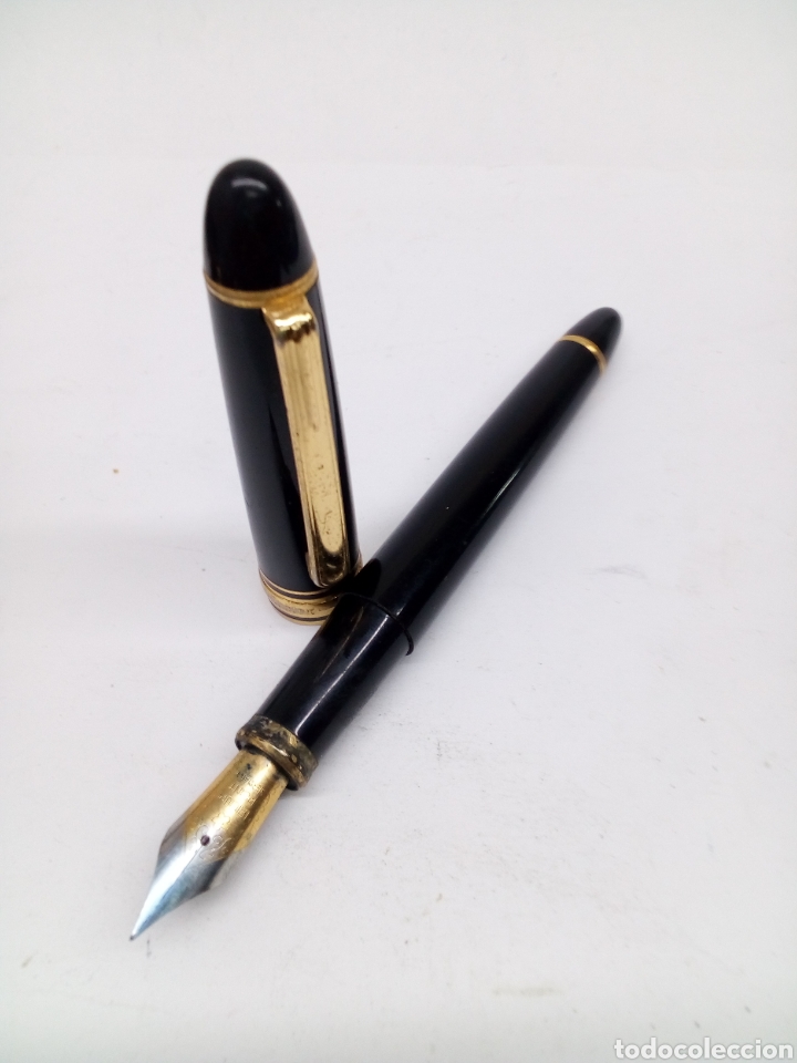 Plumas estilogr&aacute;ficas antiguas: Pluma Winston lacado negro - Foto 1