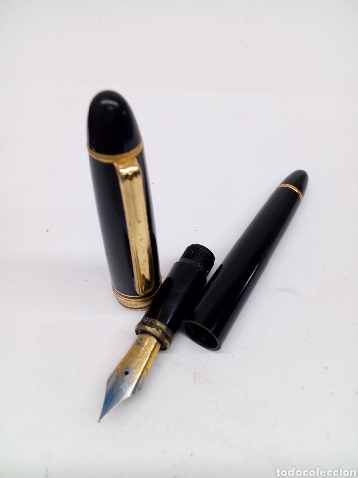 Plumas estilogr&aacute;ficas antiguas: Pluma Winston lacado negro - Foto 2