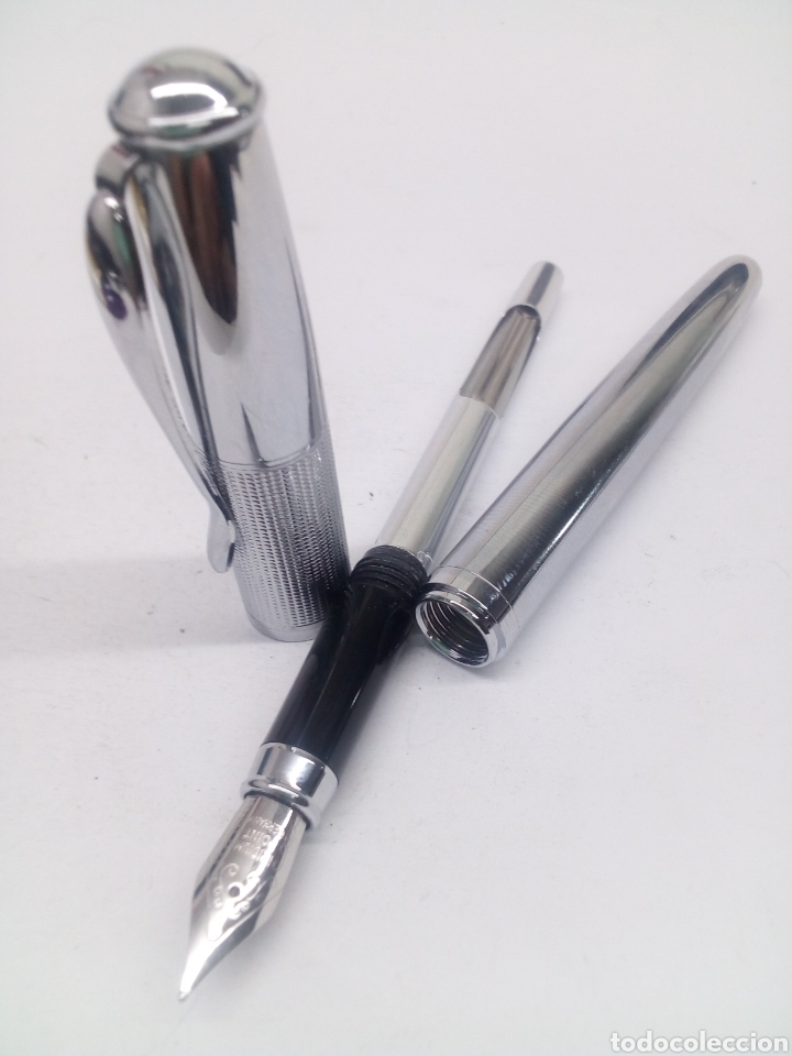 Plumas estilogr&aacute;ficas antiguas: Pluma acero gran calidad nueva