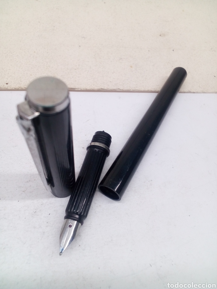 Plumas estilogr&aacute;ficas antiguas: Pluma lacado negro nueva - Foto 3