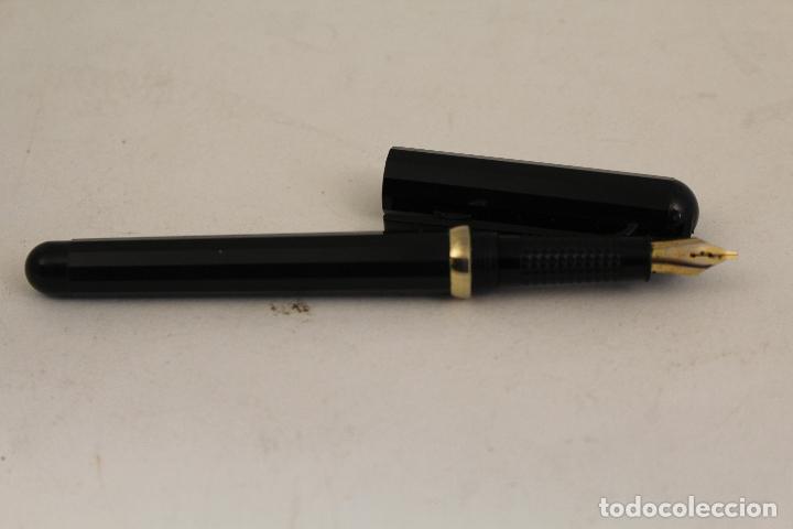 Plumas estilogr&aacute;ficas antiguas: pluma manuscrip medium england - Foto 3